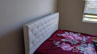 img 1 attached to Full Size Faux Leather Upholstered Platform Bed Frame By Mecor With Adjustable Button Tufted Headboard, Wooden Slat Support System, Brown Finish - Easy Assembly, No Box Spring Required review by Nathan Barraclough