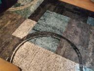 img 1 attached to Modern Circle Design Gray Area Rug - Soft And Stylish Decor For Your Home review by Matt Abba
