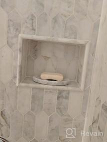 img 5 attached to White Marble Soap Dish - Polished And Shiny CraftsOfEgypt Bathroom Accessory Holder