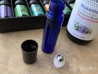 img 1 attached to 10Ml Roller Bottles 12Pack Cobalt Blue Thick Glass Essential Oil Roller Bottles Stainless Steel Roller Ball With 2 Droppers review by Robert Carter