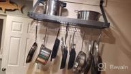 img 1 attached to Organize Your Kitchen With Enclume Premier Deep Bookshelf Wall Pot Rack - Hammered Steel review by Mike West