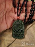 img 1 attached to Hand-Carved Natural Green Jade Pendant Necklace - 100% Pure Gemstone Amulet for Men or Women with Fine Polishing, Available in Boutique review by Reynaldo Guzman