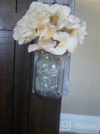 img 1 attached to Rustic Mason Jar Wall Sconces With LED Fairy Lights And Flowers - Set Of 2 - Decorative Farmhouse Home Décor With 6-Hour Timer review by Prentice Fossett