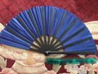 img 1 attached to Chinese/Japanese Folding Nylon-Cloth Hand Fan - Amajiji Large Women'S Gift Craft Dance Fan review by Greg Quinit