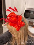 img 1 attached to FELIZHOUSE Fascinators For Women Tea Party Hat Headband Derby Wedding Church Bridal Cocktail Feathers Hair Clip review by John Bailey