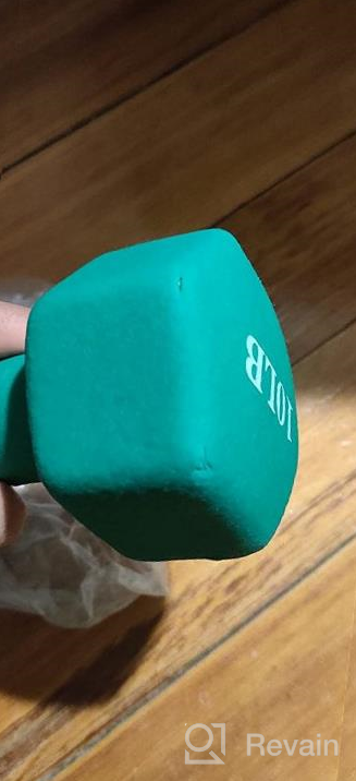 img 1 attached to Enhance Your Workout With Portzon'S Anti-Slip Rubber Dumbbell Set - Choose From 8 Color Options! review by Ivan Carson