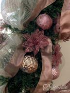 img 1 attached to Pack Of 10 Artificial Poinsettia Flowers, 20Cm In Length, Glittery Gold, Ideal For Xmas Tree Ornaments, Poinsettia Bushes, And Christmas Decorations review by Erin Lowe