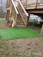 img 1 attached to SavvyGrow Realistic Astroturf Rug 5 Ft X 8 Ft- Premium 4 Tone Synthetic Astro Turf, Easy To Clean With Drain Holes - Patio Grass Backdrop - Non Toxic Eco-Friendly (Many Sizes) review by Troy Kocur