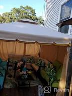 img 1 attached to YOLENY Aluminum Frame Soft Top Outdoor Patio Gazebo - 12'X12' With Polyester Curtains, Air Venting Screens, And Beige Canopy review by Joshua Johnson