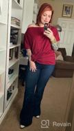 img 1 attached to Chic And Cozy: Women'S Ribbed Batwing Sleeve Off-Shoulder Top By EXLURA review by David West