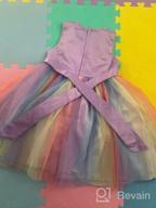 img 1 attached to Sequin Rainbow Tulle Princess Lace Ball Gown Flower Girl Party Dress Prom review by Alisha Powell
