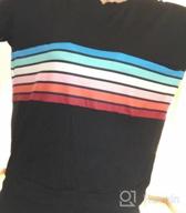 img 1 attached to Colorful Rainbow Striped Sweater For Women - Long Sleeve Crew Neck Color Block Casual Pullover Top By ECOWISH review by Antonio Edan