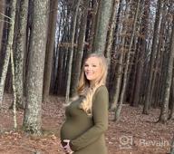 img 1 attached to 👗 Stylish and Comfy: Smallshow Women's Long Sleeve Maternity Dress for Ruched Pregnancy Clothes review by Dave Baker