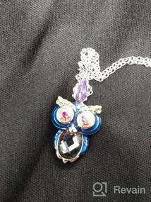 img 7 attached to 🦉 Stunning Owl Pendant Necklace with AAAA Austrian Crystal - Perfect for Women and Girls!