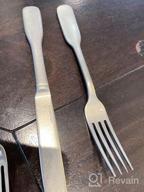 img 1 attached to Fortessa Forge 20-Piece Stainless Steel Flatware Set For 4, Complete Place Setting review by Maurice Morris