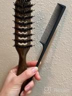 img 1 attached to BESTOOL Vented Hair Brush With Dual-Bristles For Women And Men - Great For Drying, Styling, Detangling Curly Long Thick Wet Or Dry Hair review by Brian Micheals