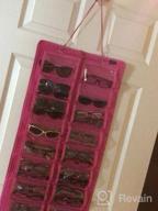 img 1 attached to KGMCARE Sunglasses Organizer Storage- Hanging Eyeglasses Wall Pocket Mounted,Eyewear Display,25 Slots review by Paul Philippe