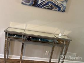 img 6 attached to Mirrored Console Table By Pulaski Damon, 59 Inches Long X 12.25 Inches Wide X 33 Inches High
