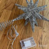 img 1 attached to 🌟 Lewondr Silver Christmas Star Tree Topper with Lights - Battery Powered Bethlehem Star Lighted Xmas Tree Ornament for Indoor Holiday review by Jim Diaz
