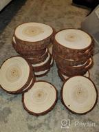 img 1 attached to 30 Pcs 3.1-3.5 Inch Fuyit Natural Wood Slices Unfinished Predrilled Wooden Circles Tree Slice With Hole For DIY Arts Craft Christmas Ornaments review by Jeff Rothstein