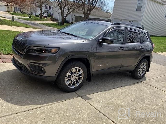 img 1 attached to 7PCs Front Grill Inserts Compatible With 2019-2022 Jeep Cherokee Gloss Black Grille Trim With Mesh Honeycomb Grille Ring Inserts review by Chad Young