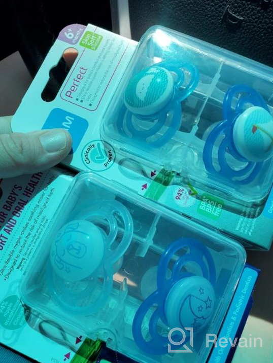 img 1 attached to MAM Perfect Baby Pacifier, Patented Nipple, Developed With Pediatric Dentists & Orthodontists, Girl, 0-3 Months (Pack Of 2) review by Danielle Davis