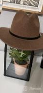 img 1 attached to Stylish Two Tone Felt Fedora Hat For Women - Wide Brim Jazz Panama Cap From Anycosy review by Joy Miller