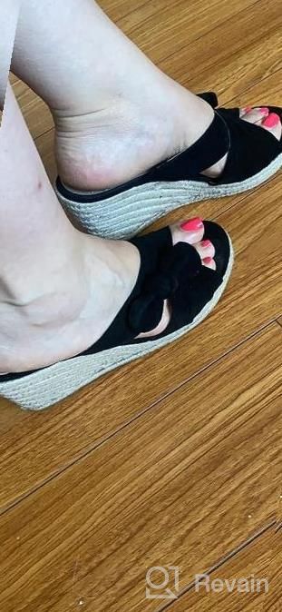 img 1 attached to Step Up Your Summer Style With Women'S Espadrille Wedge Sandals Featuring Bow Tie And Platform Design review by Brian Wesley