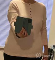 img 1 attached to Warm & Stylish Women'S Waffle Knit Henley Shirts With V-Neck & Button Down Design review by Charlie Conner