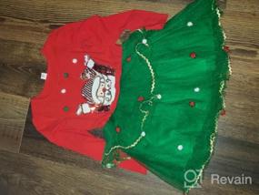 img 5 attached to Солнечное платье для девочек длинным рукавом с Рождественской совенкой и блестящей тюлем