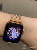 картинка 1 прикреплена к отзыву Rose Gold Bling Diamond Rhinestone Metal Link Bracelet Compatible With Apple Watch Band 38Mm 40Mm 41Mm - Series 8 7 6 5 4 3 2 1 SE Women'S Replacement от Giovanni Glenn