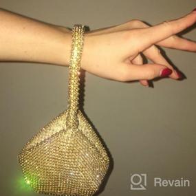 img 6 attached to Ele ELEOPTION Women Gold Evening Bag Women'S Clutch Purse Bag Triangle Full Rhinestones Bags For Party Cocktail Wedding For 6.0Inch Android IOS Phones