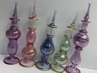 img 1 attached to Set Of 10 Assorted Color Genie Blown Glass Miniature Perfume Bottles By CraftsOfEgypt, 4" High (12Cm), Ideal For Perfumes & Essential Oils - Decorative Vials For Better Aromatherapy Experience review by Esera Warren