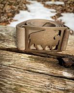 img 1 attached to Stylish Salmon Belts: Nylon Men's Accessories with Steel Buckle review by Nick Santos