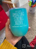 img 1 attached to DiverseBee Inspirational Thank You Gifts For Women, Mom, Sister, Wife, Girlfriend, Boss, Coworker, Nurses, Best Friend, Encouragement Birthday Wine Gifts - Insulated Wine Tumbler Cup With Lid (Honey) review by Chad Blanchet
