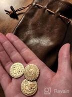 img 1 attached to Medieval Magic: Authentic 50 Gold Coins & Leather Pouch Set For Dungeons & Dragons Board Games And RPGs review by Charley Prz