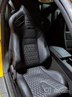img 1 attached to ModifyStreet 1 Pair Universal PVC LEATHER/YELLOW STITCH LEFT/RIGHT RACING BUCKET SEATS review by James Parker