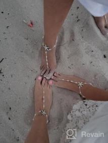 img 5 attached to Add Elegance To Your Beach Wedding Look With Bienvenu Pearl Anklet Chain Bracelet Set