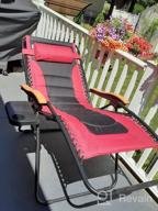 img 1 attached to Oversized XL Zero Gravity Lounge Chair With Wide Armrest And Cup Holder, Padded And Adjustable Recliner, Supports Up To 400 LBS - Red By PHI VILLA review by Natasha Weston