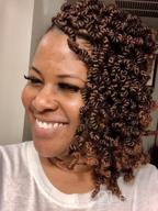 img 1 attached to 4 Packs Short Curly Spring Pre-Twisted Braids Synthetic Crochet Hair Extensions 6 Inch 15 Strands/Pack Ombre Crochet Twist Braids Fiber Fluffy Curly Twist Braiding Hair Bulk (6“ (Pack Of 4), 27/613#) review by Craig Edwards
