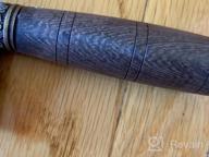 img 1 attached to Experience The Ultimate Precision: Handmade 8 Inch LongQuan Santoku Knife With Full Tang Pear Wood Handle And 9Cr18Mov Steel - Perfect For Home Kitchen And Restaurant - Comes In A Gift Box review by Gary Flick