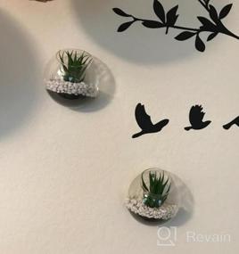 img 5 attached to 🌵 Set of 2 Mini Textured Faux Succulent Picks, Spiky Green Haworthia Cactus, Artificial Mini Aloe, Unpotted (Green)