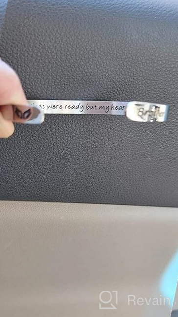 img 1 attached to In Loving Memory Bracelet - Meaningful Sympathy Cuff for Loss of 🌹 Mother, Father, Grandma, Grandpa, Husband, Brother, Sister - Grief Jewelry & Remembrance Bangle review by Kevin Stephan