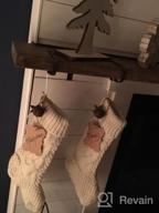 img 1 attached to Get Festive With Sattiyrch Knit Christmas Stockings - 4 Pack 18” Large Size For The Perfect Holiday Decor In Burgundy And Ivory White (Ivory) review by Anthony Woolley