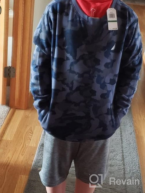 img 1 attached to 👕 Nautica Pullover Sweatshirt Heather 10 12 Boys' Fashion Hoodies & Sweatshirts: Comfortable and Stylish review by Ron Thomas