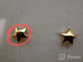 img 5 attached to 6mm Yellow Gold Plated Safety Screw Back Star Earrings for Toddlers and Little Girls - Stylish and Sparkling Kids' Everyday Accessory