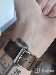 img 8 attached to Handmade Quick Release Leather Watch Strap For Men With Soft Vintage Torbollo Horween Leather - Ideal Replacement For Wristwatch Bands