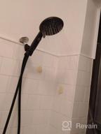 img 1 attached to Experience A Sparkling Clean With Cobbe High Pressure 9 Function Shower Head With Built-In Power Spray And Stainless Steel Hose - Matte Black review by Jeff Johnson