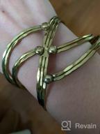 img 1 attached to 👑 Gold Plated Brass Bangle Jewelry for Girls: Richera's Stylish Bracelets review by Korey Stein