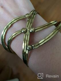 img 6 attached to 👑 Gold Plated Brass Bangle Jewelry for Girls: Richera's Stylish Bracelets